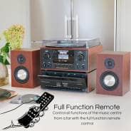 Steepletone Houston XP High-Power 6-In-1 Music Centre (Black Front)