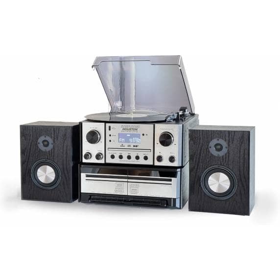 Steepletone Houston XP High-Power 6-In-1 Music Centre (Silver Front)