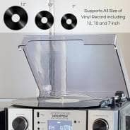 Steepletone Houston XP High-Power 6-In-1 Music Centre (Silver Front)