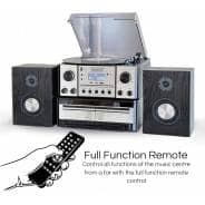 Steepletone Houston XP High-Power 6-In-1 Music Centre (Silver Front)