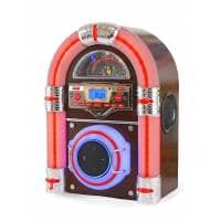 Steepletone Jive Rock Sixty LXA Mini Jukebox with Alexa, CD, Radio, Bluetooth (Dark)