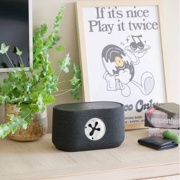 Steepletone Magna Sound - Bluetooth Magnetic Fluid Speaker with Wireless Phone Charging (Dark Grey)