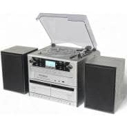 Steepletone Phoenix 6-In-1 Music Centre - Bluetooth, MP3, FM Radio, CD, Cassette Player