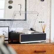 Steepletone Richmond All-In-One Record Player Turntable with Bluetooth (Black)
