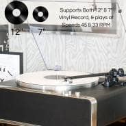 Steepletone Richmond All-In-One Record Player Turntable with Bluetooth (Black)