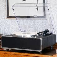 Steepletone Richmond All-In-One Record Player Turntable with Bluetooth (Black)