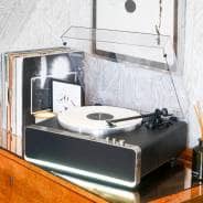 Steepletone Richmond All-In-One Record Player Turntable with Bluetooth (Black)