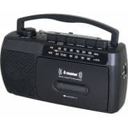 Steepletone SCR209 - Retro MW/FM Radio Cassette Player and Recorder - Black