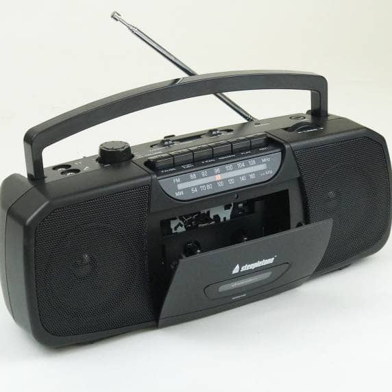 Steepletone SCR315S - Retro MW/FM Radio Cassette Player and Recorder