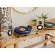 Steepletone Soho - Clear Luxury Turntable with Wireless Speakers