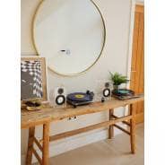 Steepletone Soho - Clear Luxury Turntable with Wireless Speakers