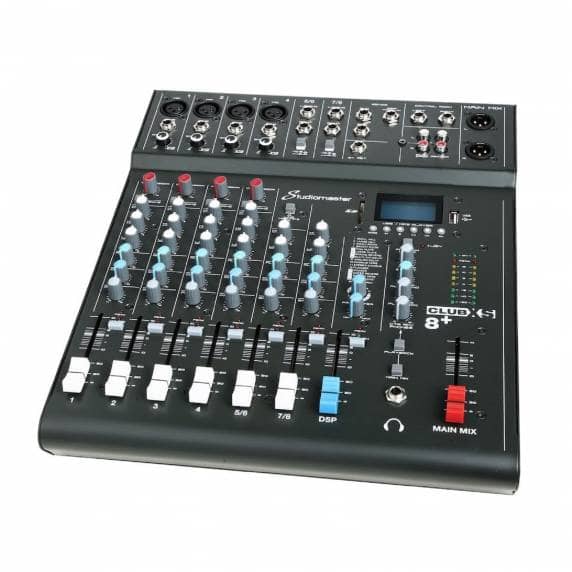 Studiomaster Club XS 8+ 8-Channel Bluetooth Mixer