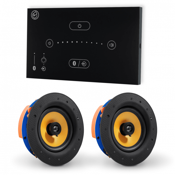 Systemline E50 (Black) Bluetooth Music System with 2x Premium Speakers