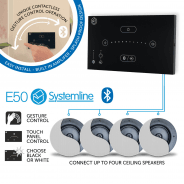 Systemline E50 (Black) Bluetooth Music System with 4x Mid Range Speakers
