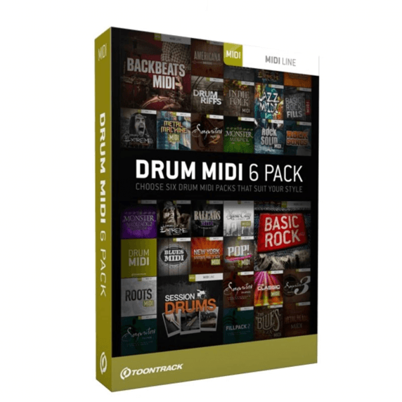 Toontrack Drum Midi 6 Pack (Boxed) 