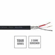 Tour Grade 2-Core Screened Microphone Cable - 100m Drum Black