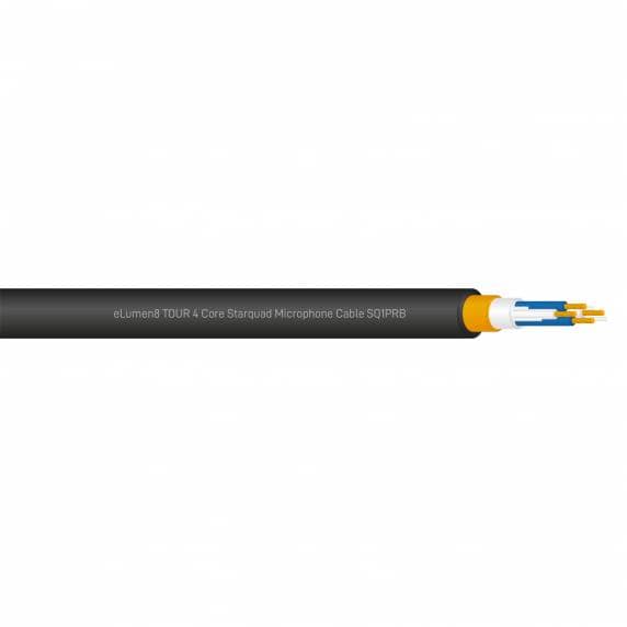 Tour Grade 2-Core Screened Microphone Cable - Per Metre Black	