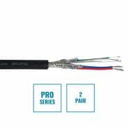 Tour Grade 2-Pair Screened DMX Cable - 100m Drum Black	