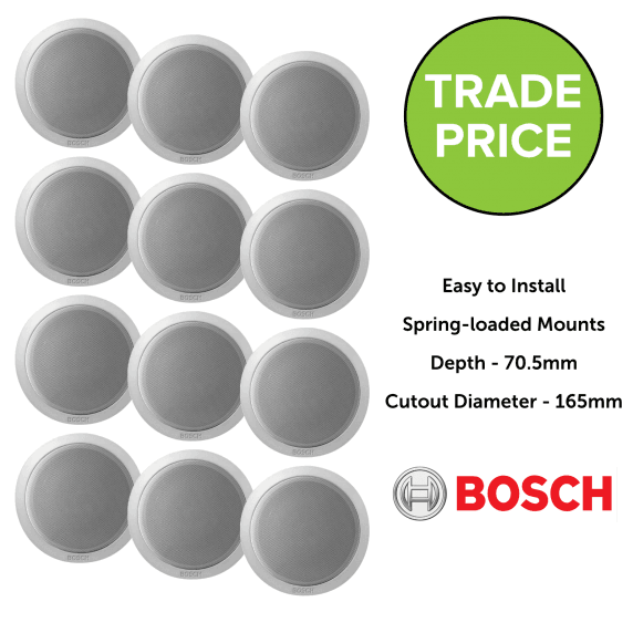 Trade Pack 12x Bosch 6" 100V In-Ceiling Speakers 