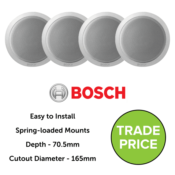 Trade Pack 4x Bosch 6" 100V In-Ceiling Speakers 