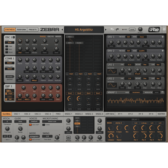 u-he Zebra2.8 - Additive Spline-Based Synth (Serial Download)
