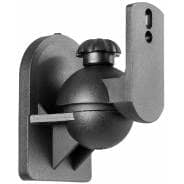Universal Adjustable Speaker Wall Mount Brackets - Black