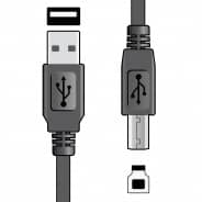 USB 2.0 Type A Plug to Type B Plug Leads - 1.5m