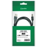 USB 2.0 Type A Plug to Type B Plug Leads - 1.5m