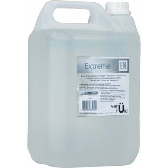 Venu EX Extreme High Density Slow Dispersal Professional Club Smoke Fluid 5 Litre