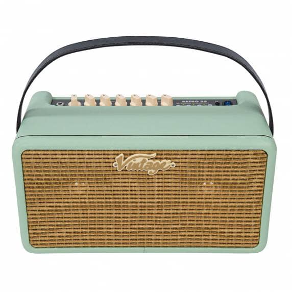 Vintage Retro 25 - 25W Bluetooth Guitar Amplifier with Drum Machine – Mint Green