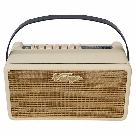 Vintage Retro 25 - 25W Bluetooth Guitar Amplifier with Drum Machine – Vintage White
