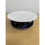 White Ceiling Speaker Grille 6.5" Universal Magnetic Slimline Cover