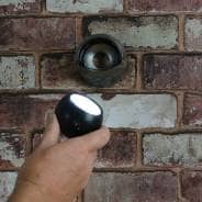 Wireless Motion Sensor LED Torch Light Battery Powered Outdoor Security PIR (Black)